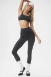 Pinstripe Jacquard Extreme High-Waist Legging - Anthracite/Black