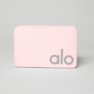 Uplifting Yoga Block - Powder Pink/Silver