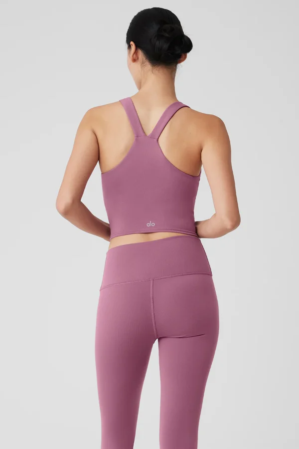 Airbrush Real Bra Tank - Soft Mulberry