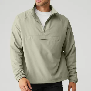 Ripstop 1/4 Zip On-Set Jacket - Limestone