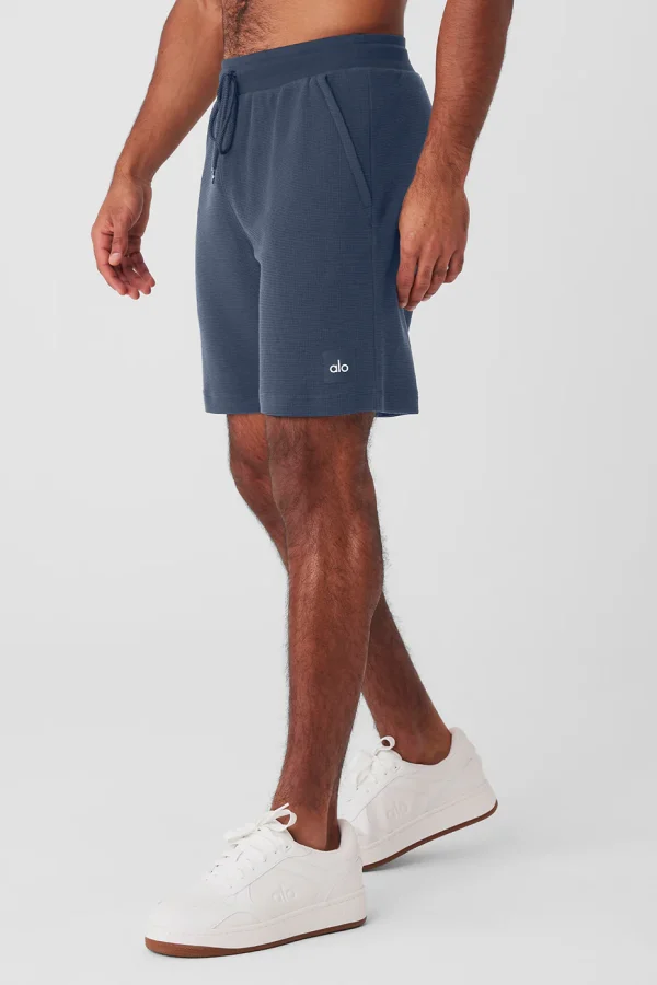7 Micro Waffle Fast Break Short - Bluestone