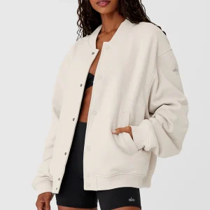 Renown Varsity Jacket - Bone