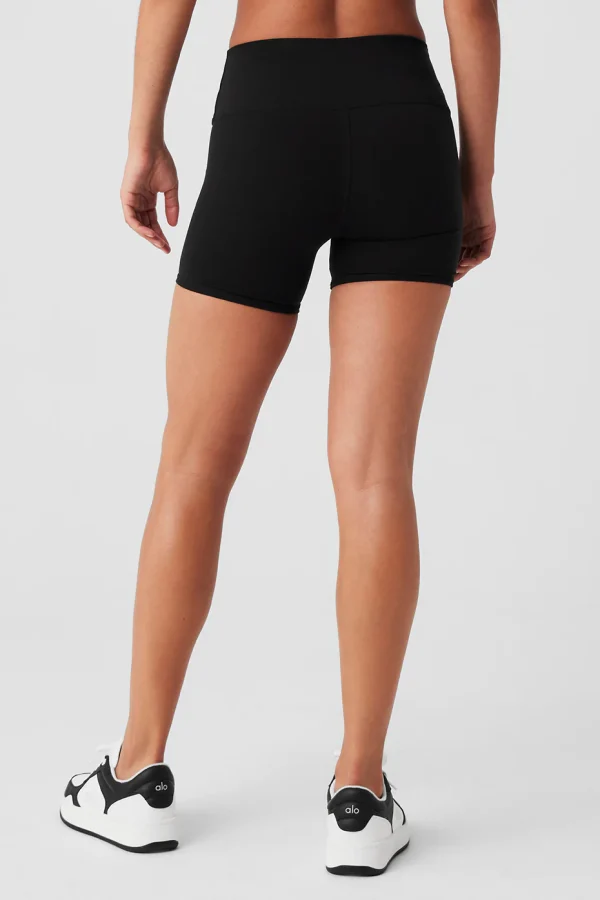 5 Airbrush High-Waist Biker Short - Black