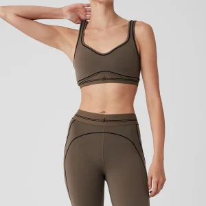 Airbrush Heart Throb Bra - Olive Tree/Black