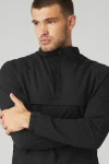 Ripstop 1/4 Zip On-Set Jacket - Black