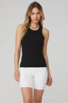 Ribbed Aspire Full Length Tank - Black