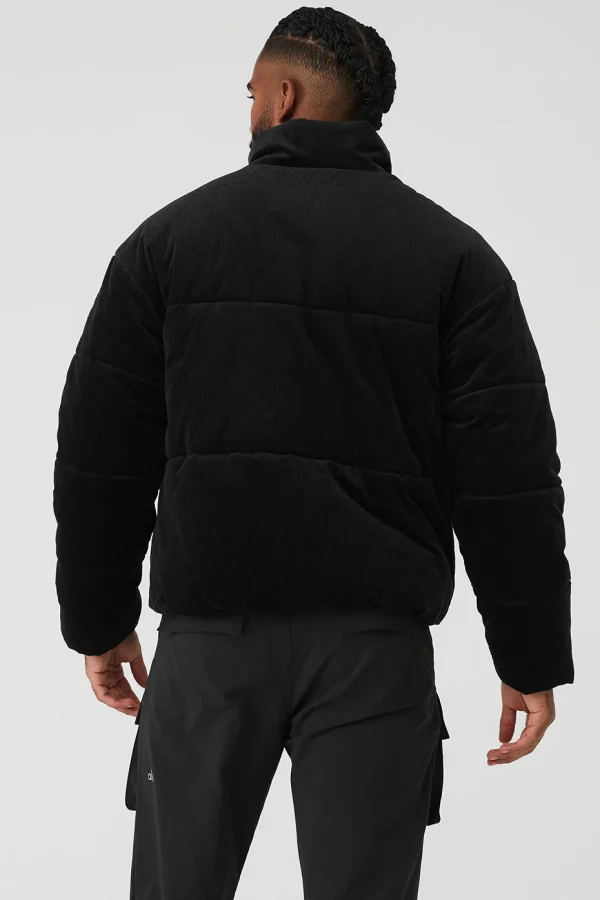 Corduroy Stage Puffer - Black