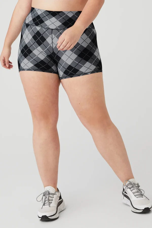 4 Vapor High-Waist Argyle Short - Black/Anthracite