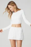 Alosoft Crop Finesse Long Sleeve - White