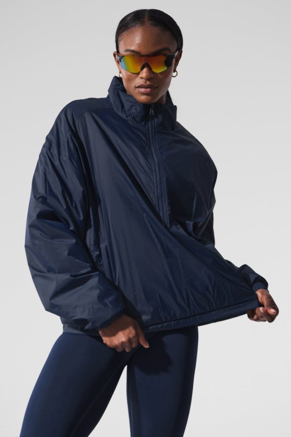 Latitude Light Weight 1/2 Zip Pullover Jacket – Navy