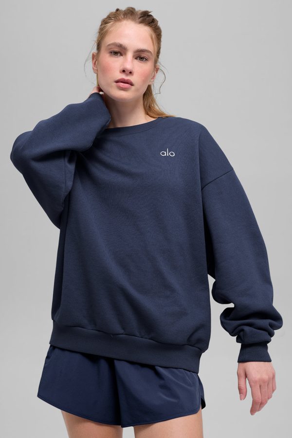 Accolade Crew Neck Pullover – Navy