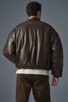 Faux Leather Premier Bomber – Espresso