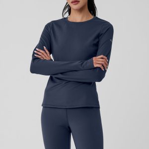 Airbrush Winter Warm Nocturne Long Sleeve – Navy