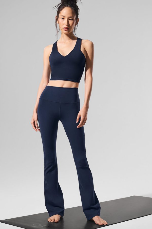 Airbrush High-Waist Bootcut Legging – Navy