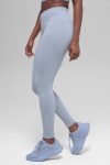 Seamless High-Waist Two Tone Rib Legging – Winter Frost Heather