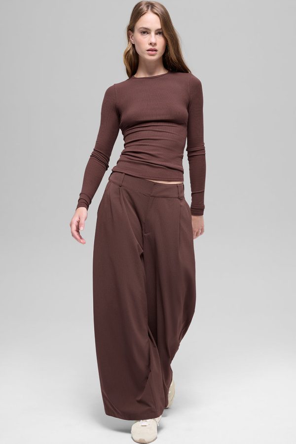 High-Waist Dreamscape Trouser (Short) ?C Brownstone