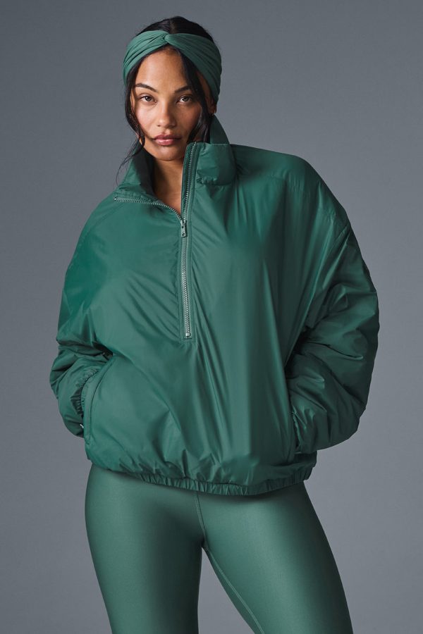 Latitude Light Weight 1/2 Zip Pullover Jacket ?C Winter Ivy