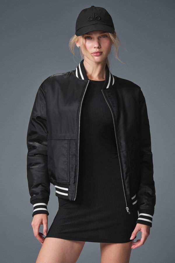 Afterglow Varsity Jacket ?C Black