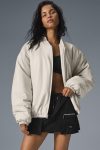 Faux Leather Premier Bomber ?C Bone