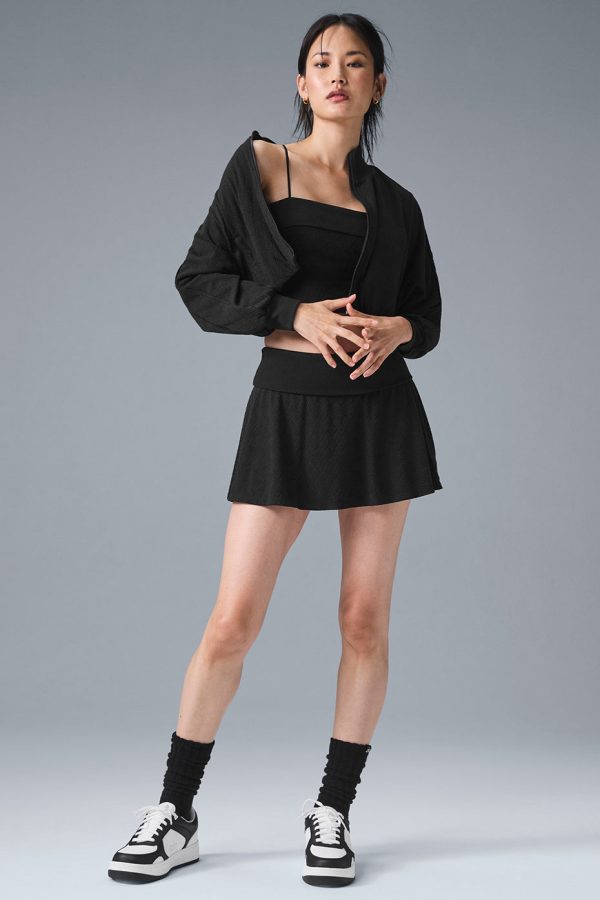 Cropped Doubles Only Full Zip Jacket ?C Black