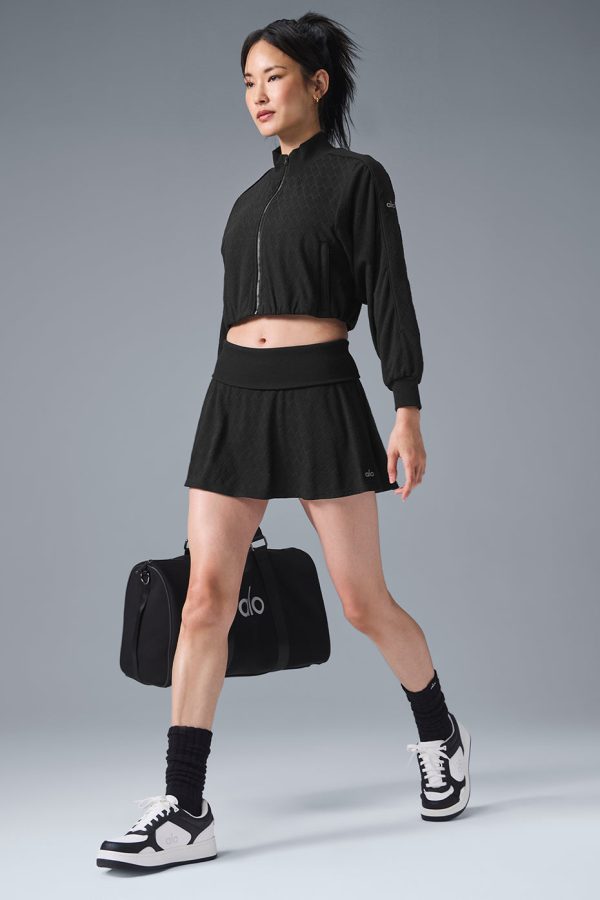 Cropped Doubles Only Full Zip Jacket ?C Black