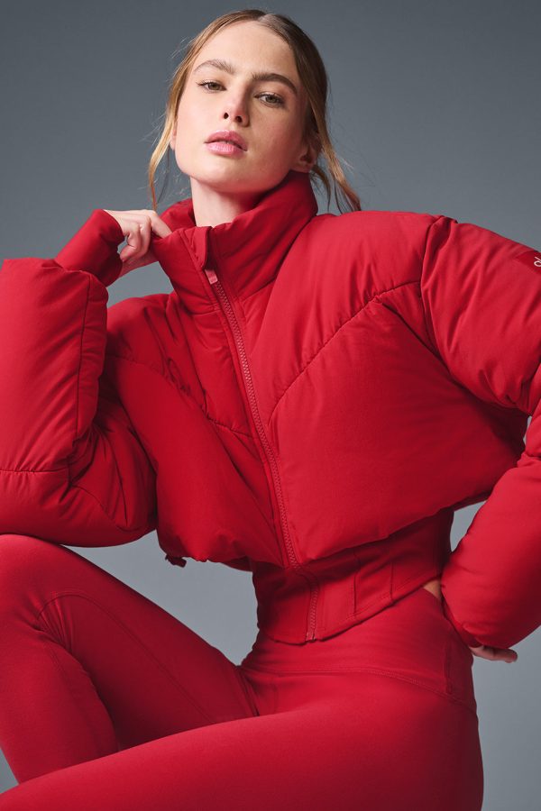 Main Act Corset Puffer ?C Bold Red