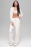 Scholar Knit Cropped Full Zip Jacket ?C Ivory