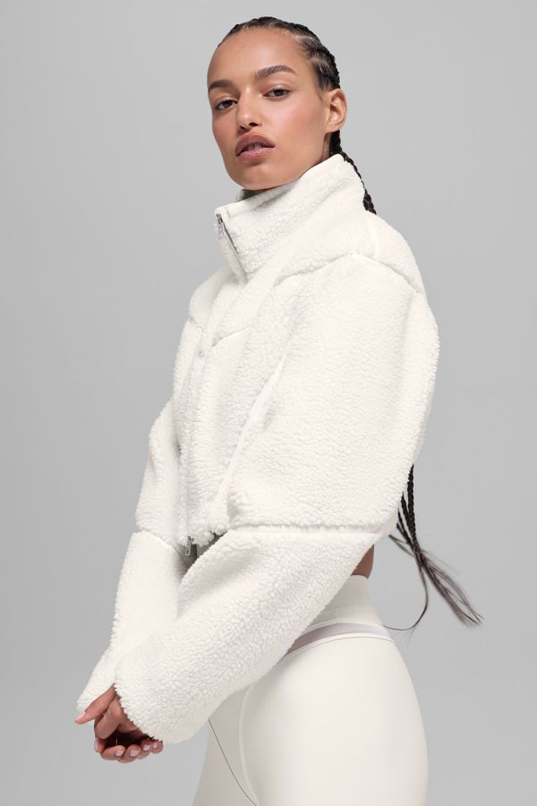 Sherpa Cropped Slope Side Jacket ?C Ivory