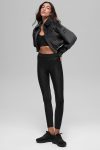 Ribbed Velour Cropped Mountain Side Jacket ?C Black