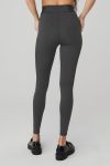 Pinstripe Jacquard Extreme High-Waist Legging ?C Anthracite/Black