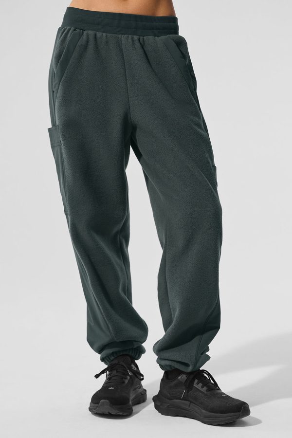 Polar Fleece Wintry Mix Pant ?C Charcoal Green