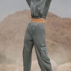 Sheer Game Time Wide Leg Jogger ?C Lunar Grey