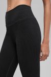 Seamless High-Waist Two Tone Rib Legging ?C Black