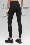 Seamless High-Waist Two Tone Rib Legging ?C Black