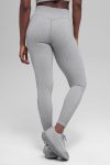 Seamless High-Waist Two Tone Rib Legging ?C Light Misty Grey Heather