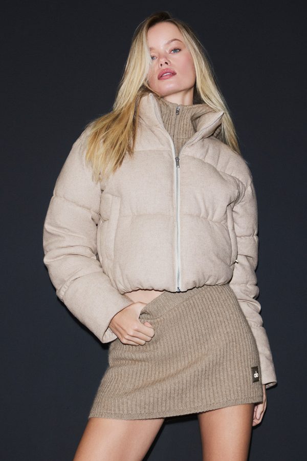 Courchevel Cashmere Skirt ?C Flax Heather