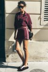 Track Star Mini Skirt ?C Burgundy
