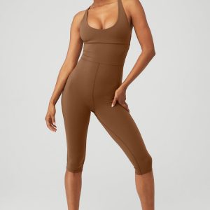 Airbrush Physique Onesie ?C Cinnamon Brown