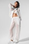 Sheer Game Time Wide Leg Jogger ?C White